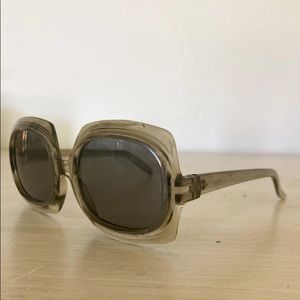 Vintage Smokey Gray 1970’s Large Frame Sunglasses
